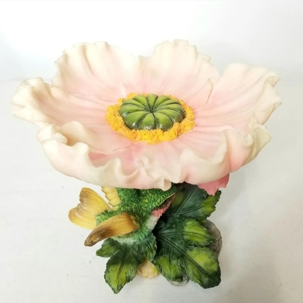 MONTEFIORI COLLECTION Hummingbird with flower Figurine Statue, Home Decor